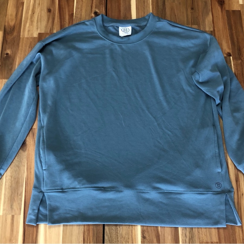 Sage Collective Branded Green Crewneck